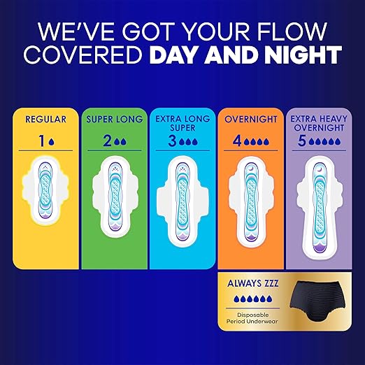 Always Ultra Thin Extra Heavy Overnight pads, pack of 24 count