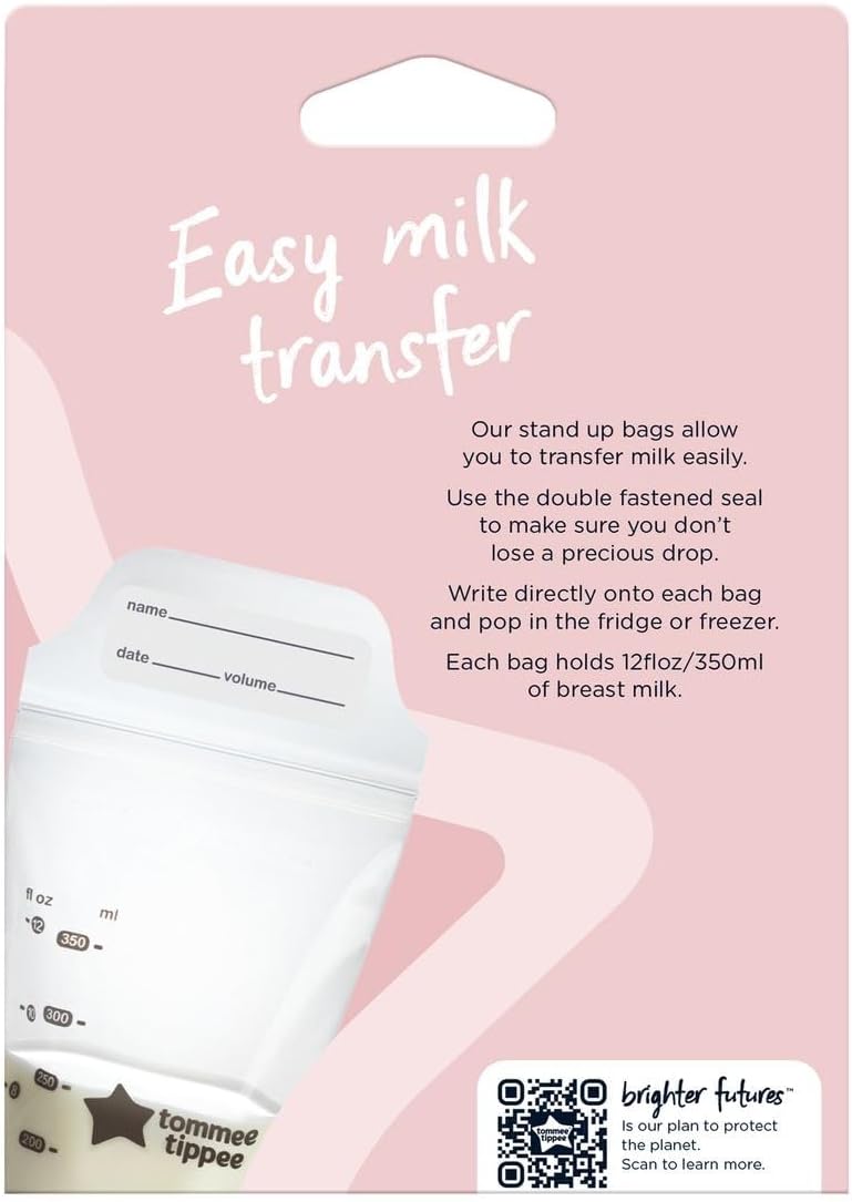 Tommee Tippee Closer To Nature Breastmilk Storage Bags 350ml 36 pack