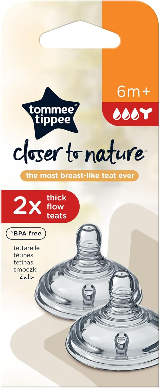 Tommee Tippee Closer to Nature 6m+ fast flow teats pack of 2