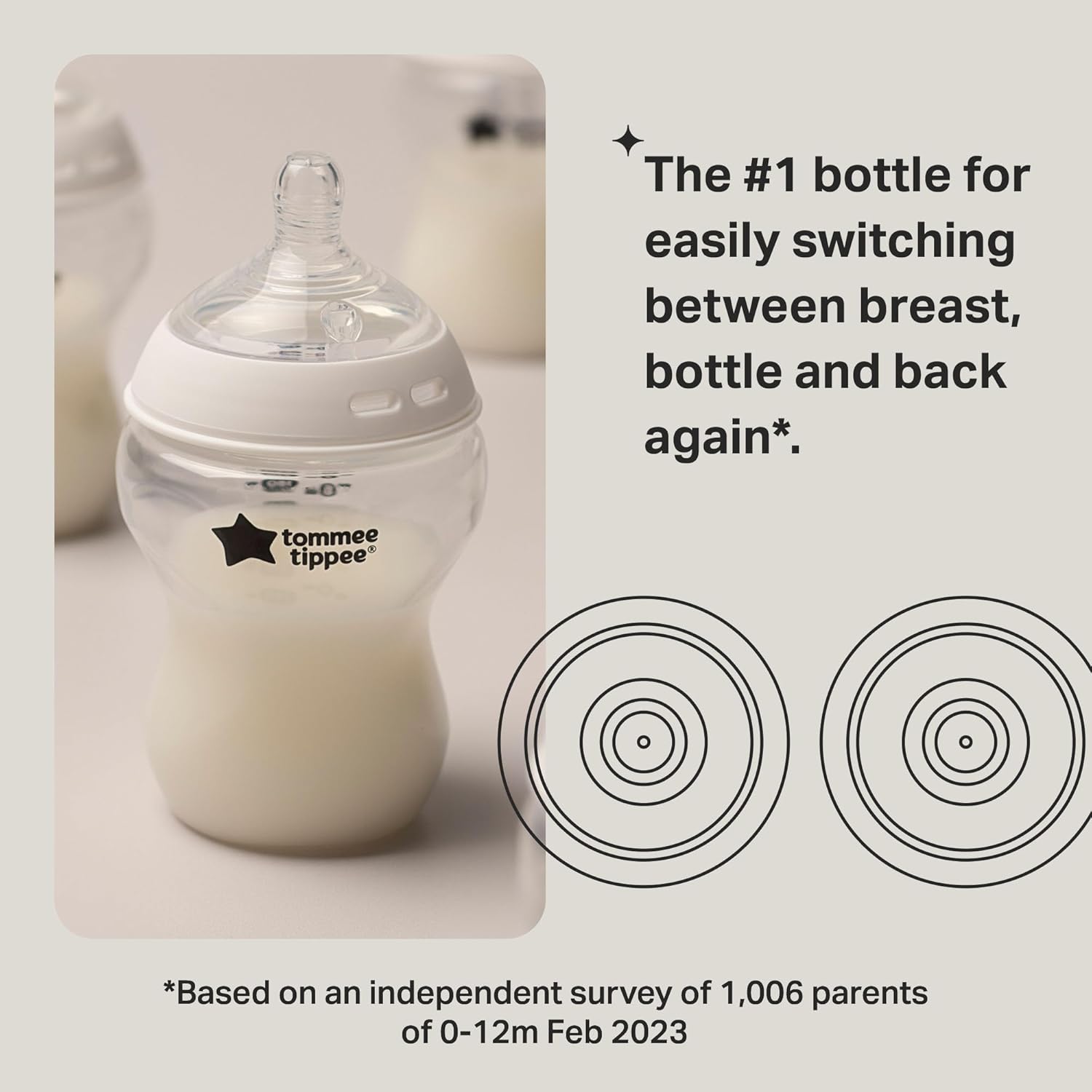 Tommee Tippee Advanced Anti-Colic baby feeding bottle 150ml white with teats