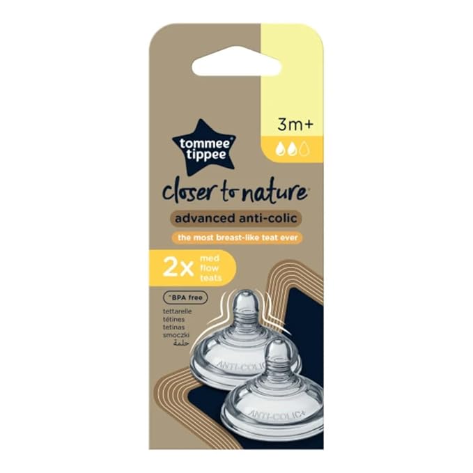 Tommee Tippee Advanced Anti-Colic Medium Flow Teats 2-pack 3m+