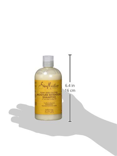Shea Moisture Moist Retention Shampoo 13oz yellow bottle with grey cap