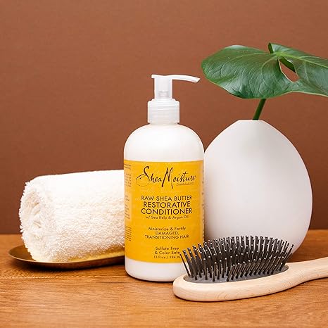 Shea Moisture Restorative Conditioner 13oz with pump dispenser bottle