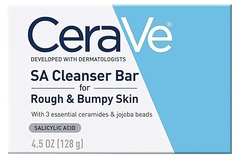CeraVe SA Cleanser Bar 4.5oz for rough and bumpy skin