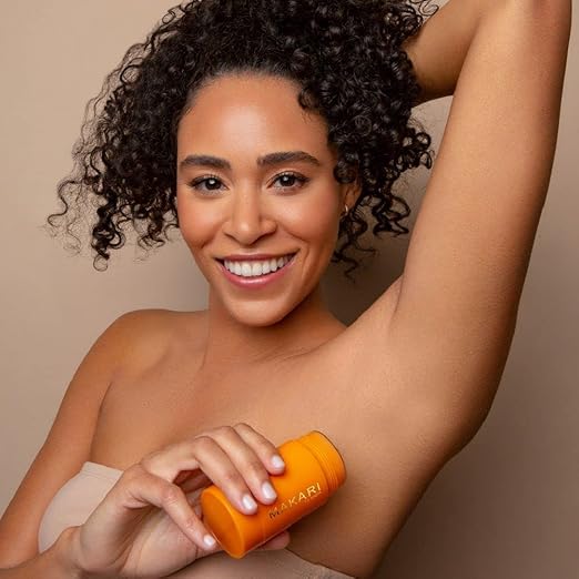 Makari Dark Spots Even Tone Brightening Deodorant orange bottle