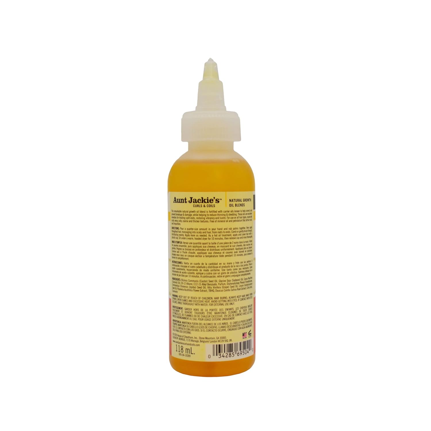 Aunt Jackie's Natural Growth Oil Blends Nourish My Hair flaxseed and monoi 4 oz bottle