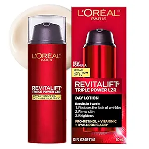 L'Oreal Revitalift Triple Power Day Lotion SPF30, 1.7 ounce bottle