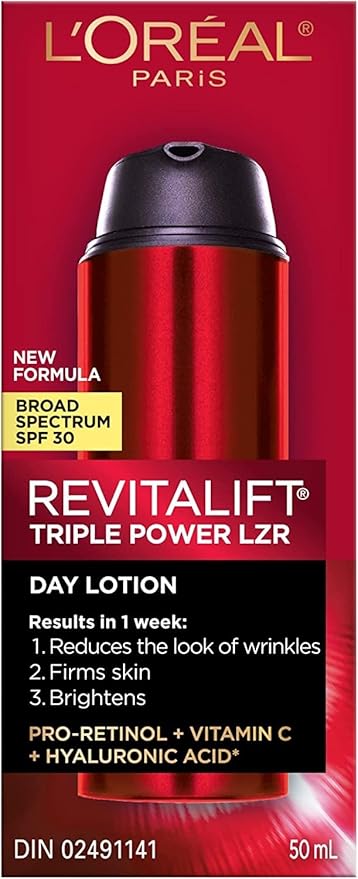 L'Oréal Revitalift Triple Power day lotion SPF30, 50ml red bottle
