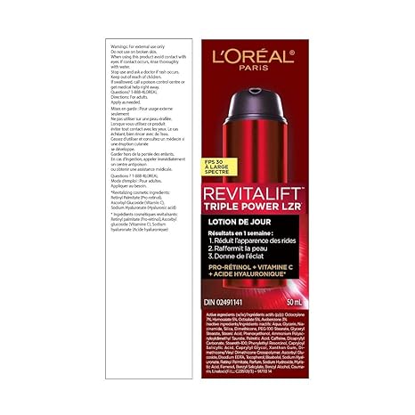 L'Oreal Revitalift Triple Power day lotion SPF30, 50ml bottle