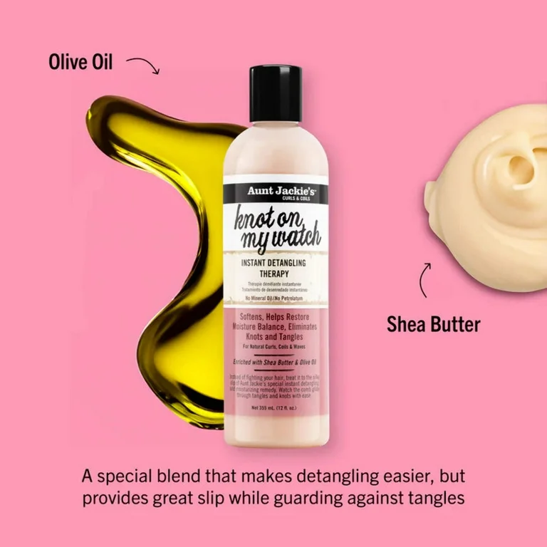 Aunt Jackie's Knot in My Watch instant detangling therapy 354ml bottle with olive oil and shea butter