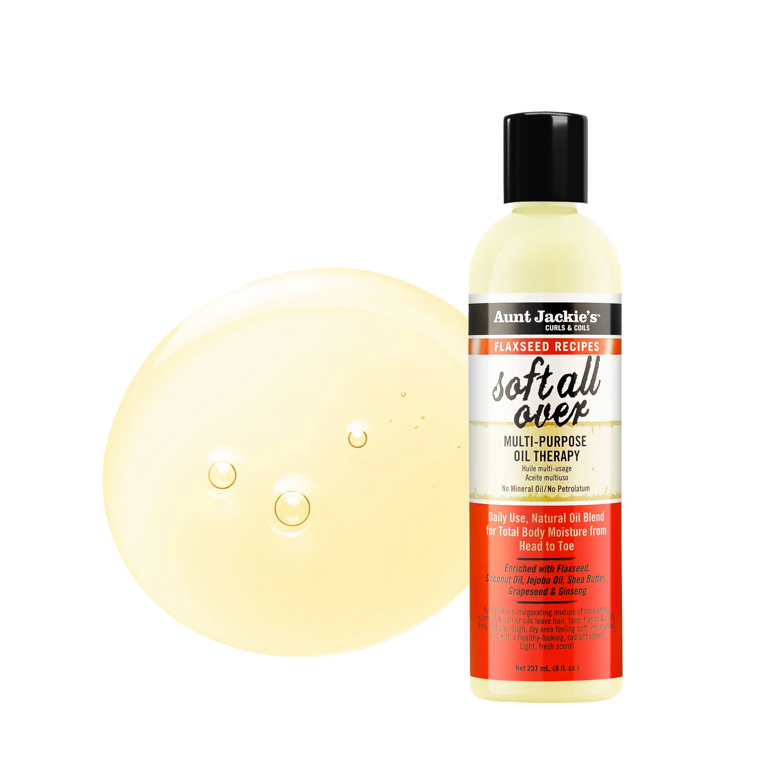 Aunt Jackie's Curls & Coils Flaxseed Recipes Soft All Over Multi-Purpose Oil 355 ml bottle