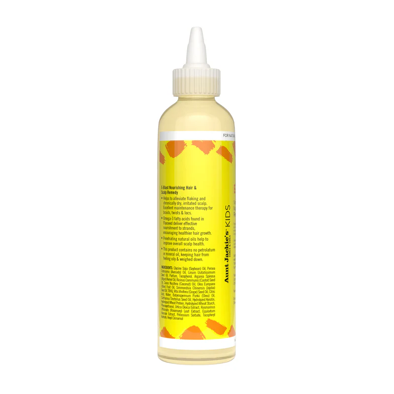 Aunt Jackie's Kids E-Blast Daily Oil for Dry Scalp, 8 oz bottle with applicator tip