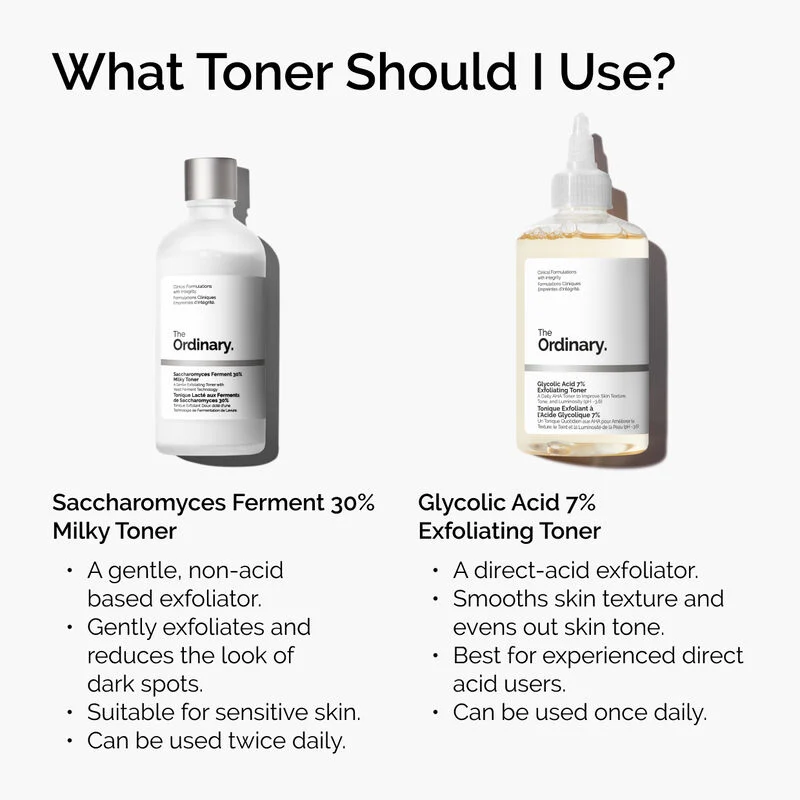The Ordinary Glycolic Acid 7% Exfoliating Toner 240ml clear bottle with white pump