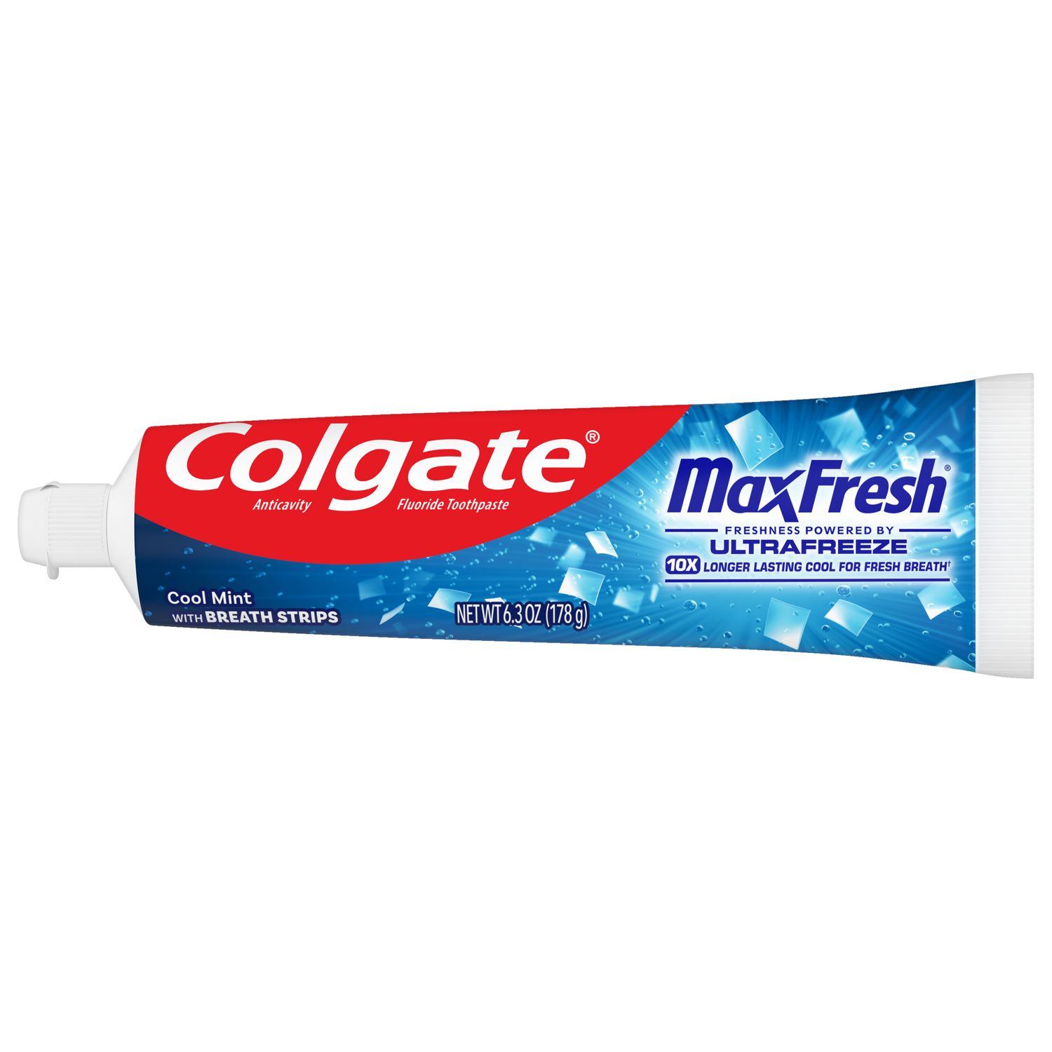 Colgate Max Fresh Ultrafreeze Cool Mint fluoride toothpaste 206g tube