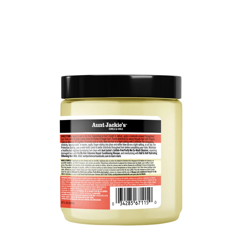 Aunt Jackie's Flaxseed Recipes Curl Mane hair gel 426g jar with black lid