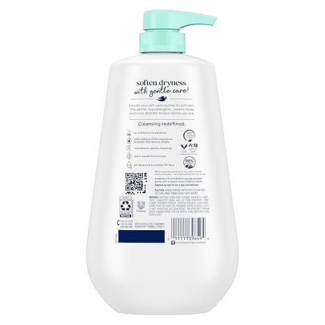 Dove Sensitive Skin Hypoallergenic Body Wash 30.6 fl oz twin pack with pump