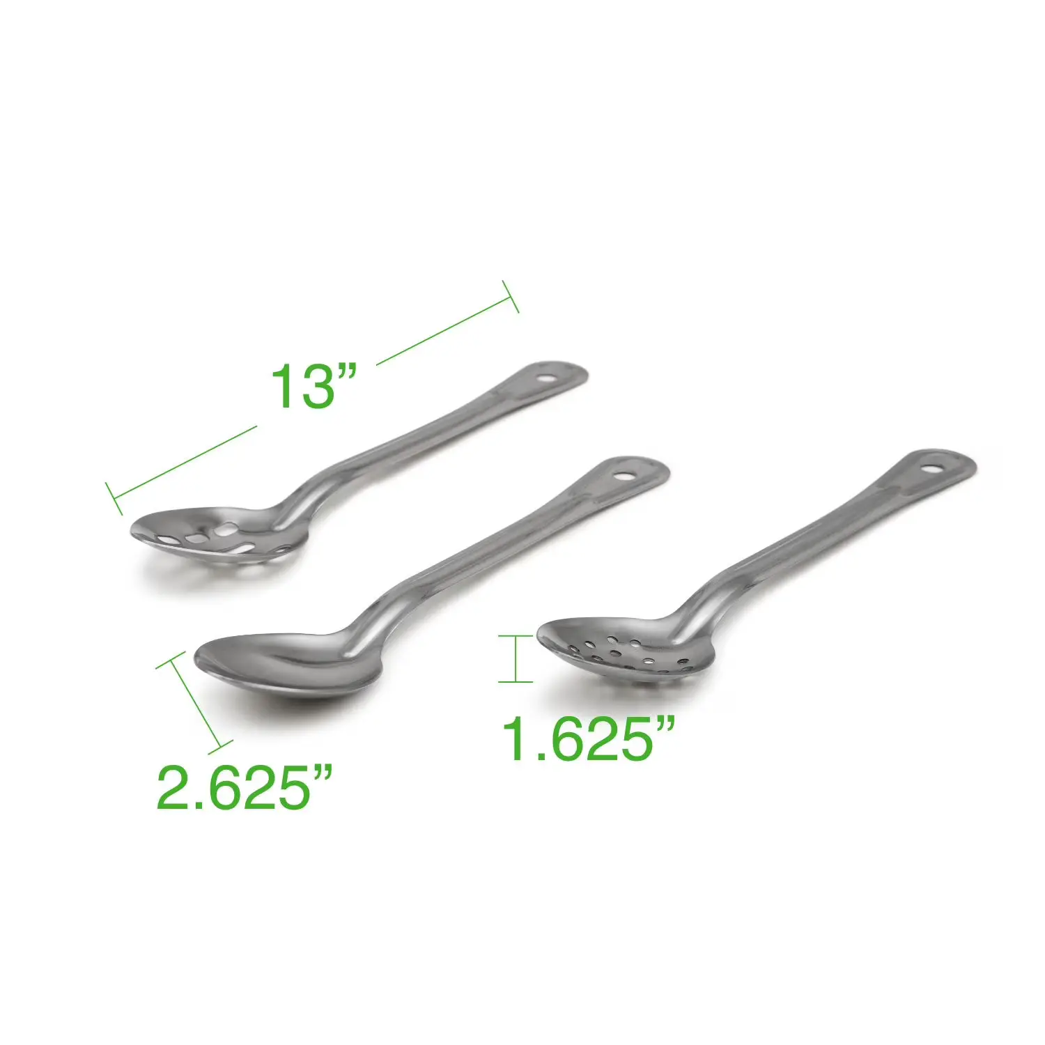 Member's Mark stainless steel kitchen spoons three-pack with slotted bowls