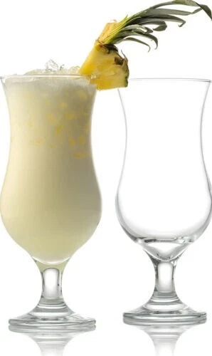 Hurricane cocktail glasses 16oz clear glass set of six