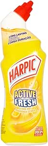 Harpic Active Cleaning Gel 750ml yellow citrus toilet cleaner bottle