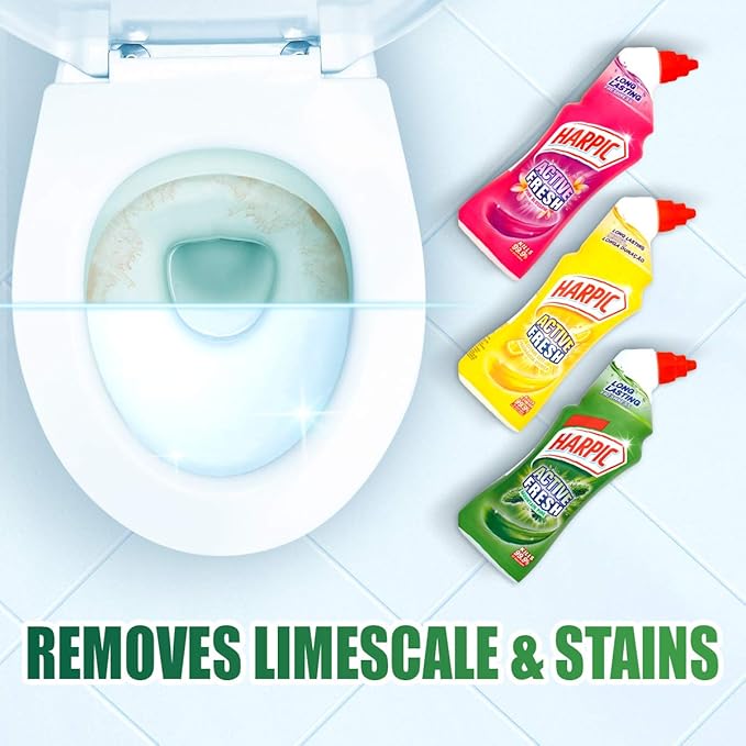 Harpic Active Cleaning Gel 750ml citrus toilet cleaner bottle