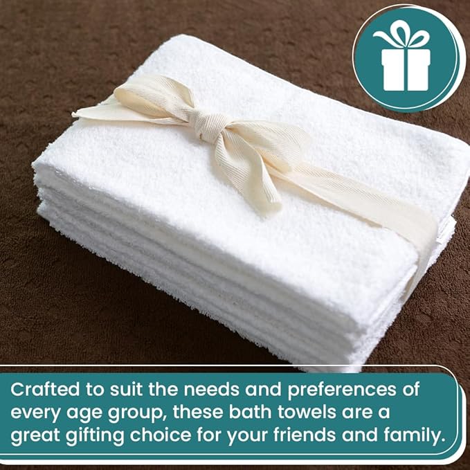 White Pearl Ultimate 600 GSM bath towel with cream ribbon bow