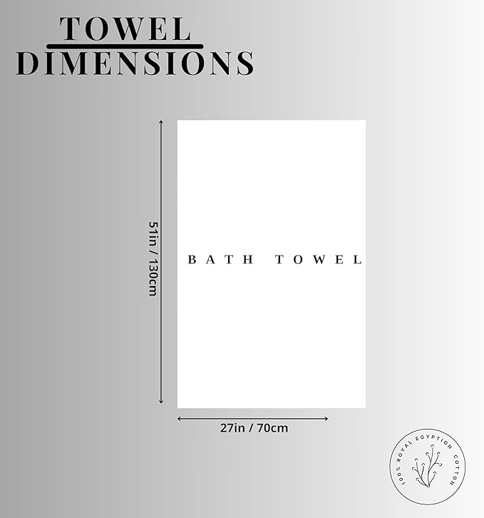 Royal Egyptian 700 GSM white bath towel 70 x 130 cm