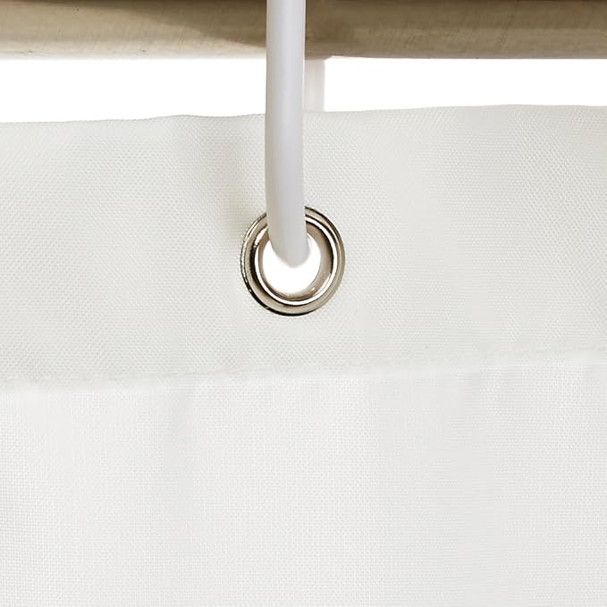 White Pearl plain shower curtain hookless 180x180cm with grommet