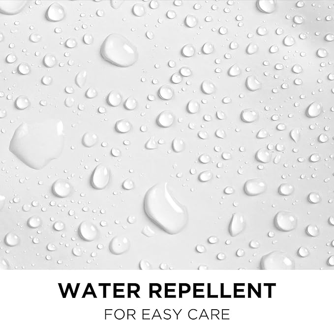 Premium Classic Plain White Hookless Shower Curtain 180x180cm water repellent