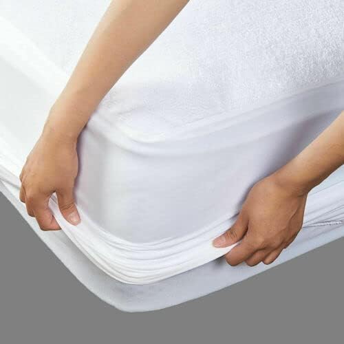 Px Waterproof terry towelling mattress protector white superking size