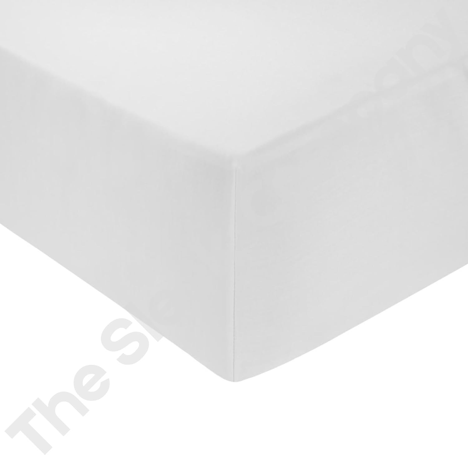 White 100% cotton percale fitted sheet superking 12 inch deep 200TC