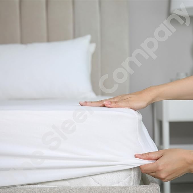 200TC 100% cotton percale fitted sheet white superking 12 inch deep pocket