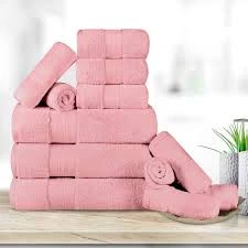 Pink chlorine resistant pool towels set, multiple sizes included