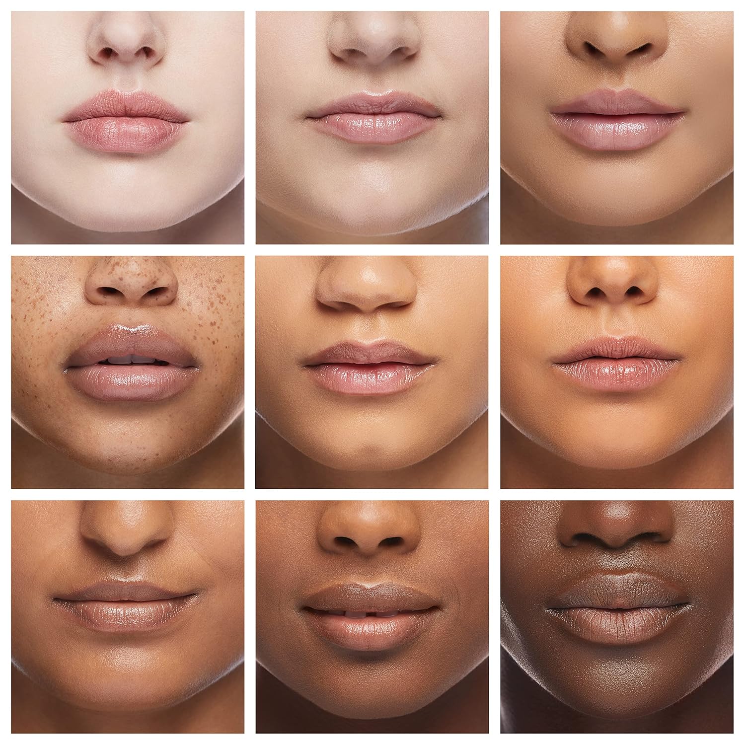 Eos sweet mint natural organic lip balm on diverse skin tones