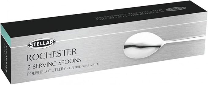 Stellar Rochester BL34 2 piece stainless steel serving spoons set