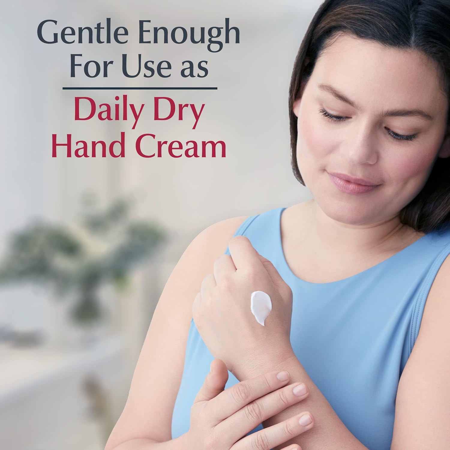 Eucerin Advanced Repair Hand Cream Unscented 2.7oz tube with white cream swatch
