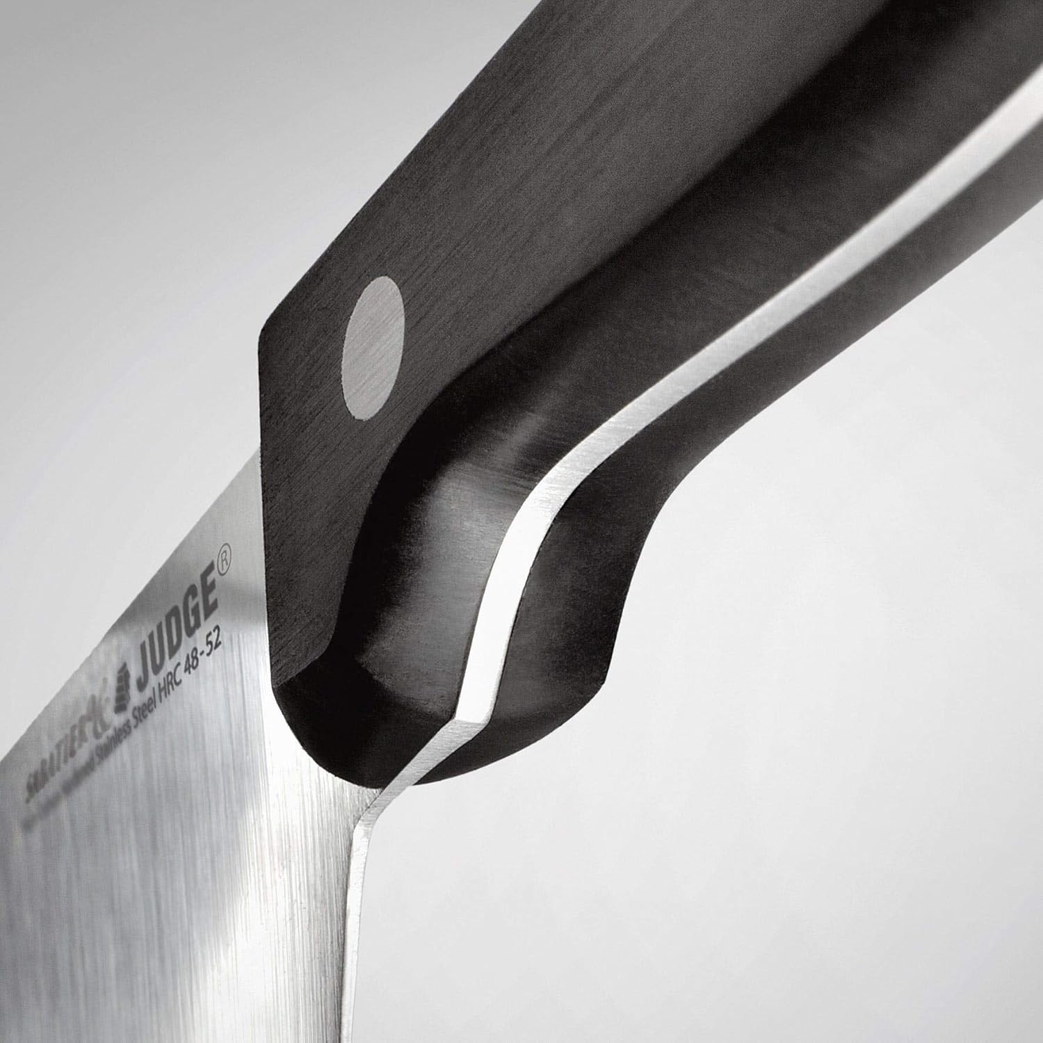 Judge Sabatier 5 piece knife block set with black handles and steel blades