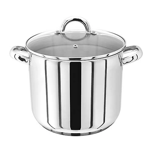 Judge 24cm stainless steel stockpot with vented glass lid