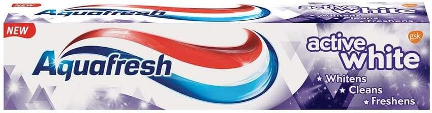 Aquafresh Active White toothpaste 125 ml tube with whitening formula