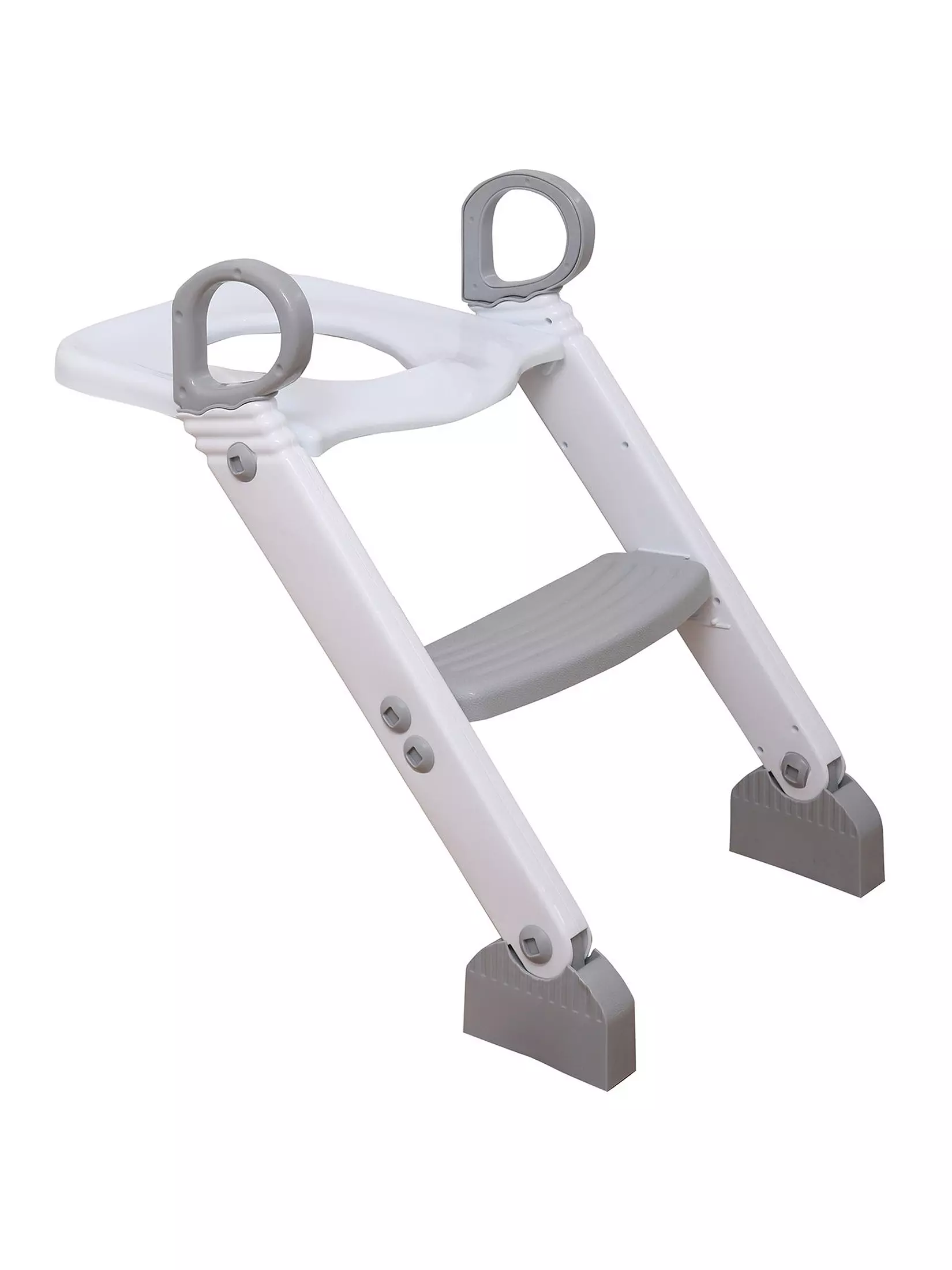 Dreambaby Ladder Step-Up Toilet Trainer white and grey with handles