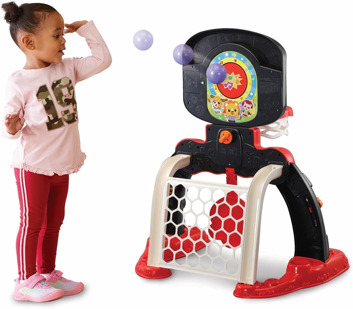 VTech 3-in-1 Sports Centre red and black with ball toss game