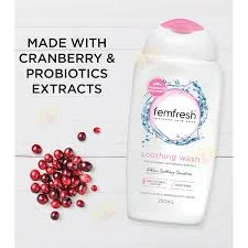 Femfresh Ultimate Care 250ml soothing wash with cranberry and probiotics