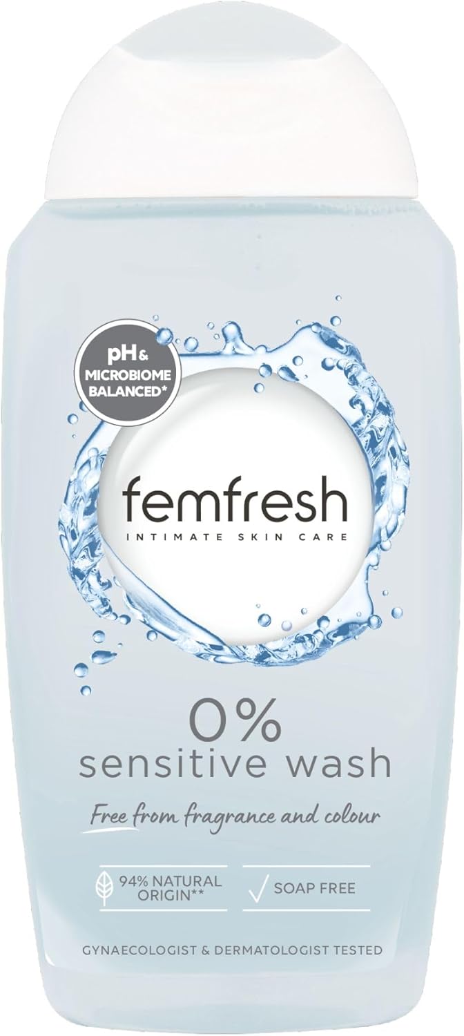 Femfresh Sensitive Wash 250ml intimate skin care 0% fragrance soap free