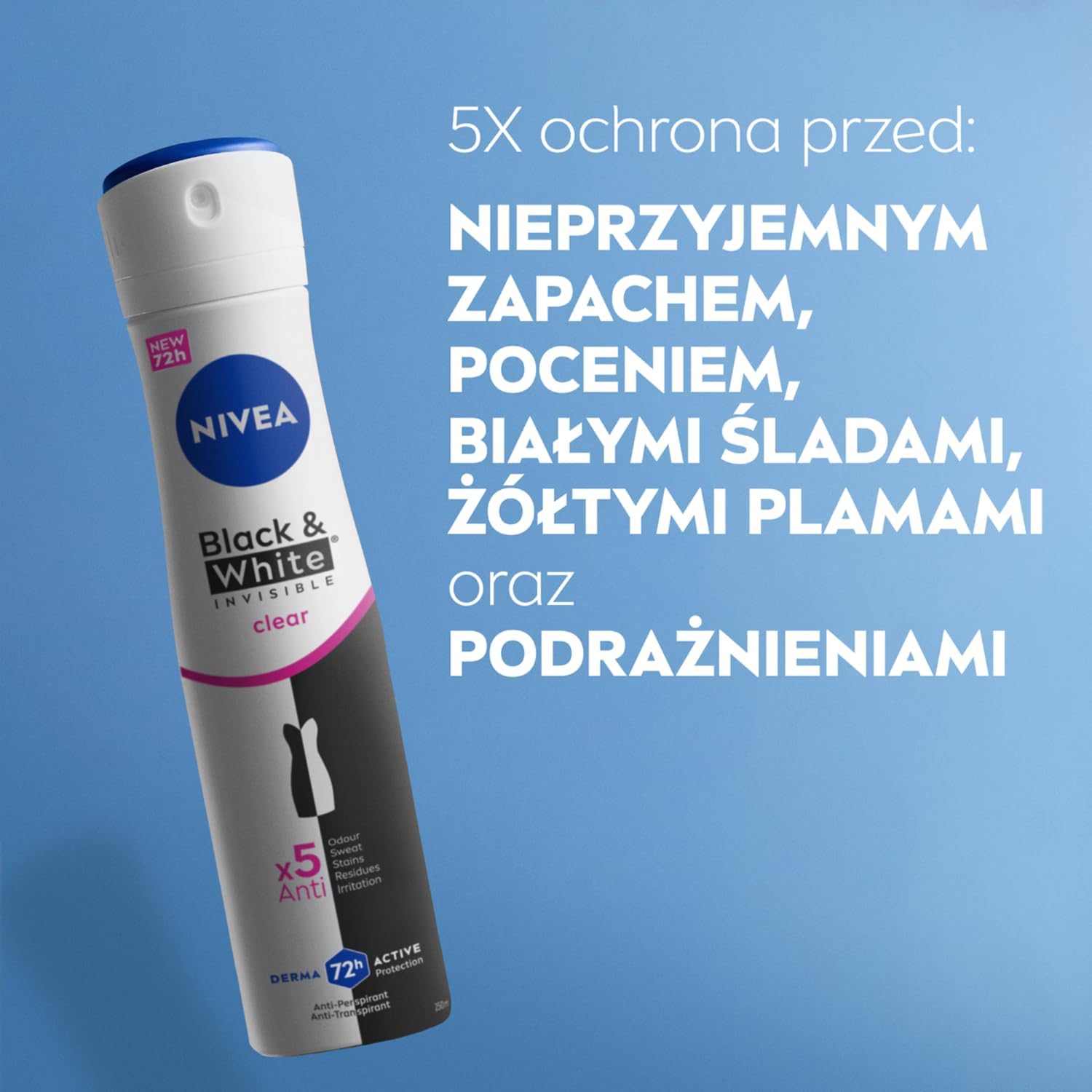 Nivea Black & White Invisible deodorant spray 250ml for women