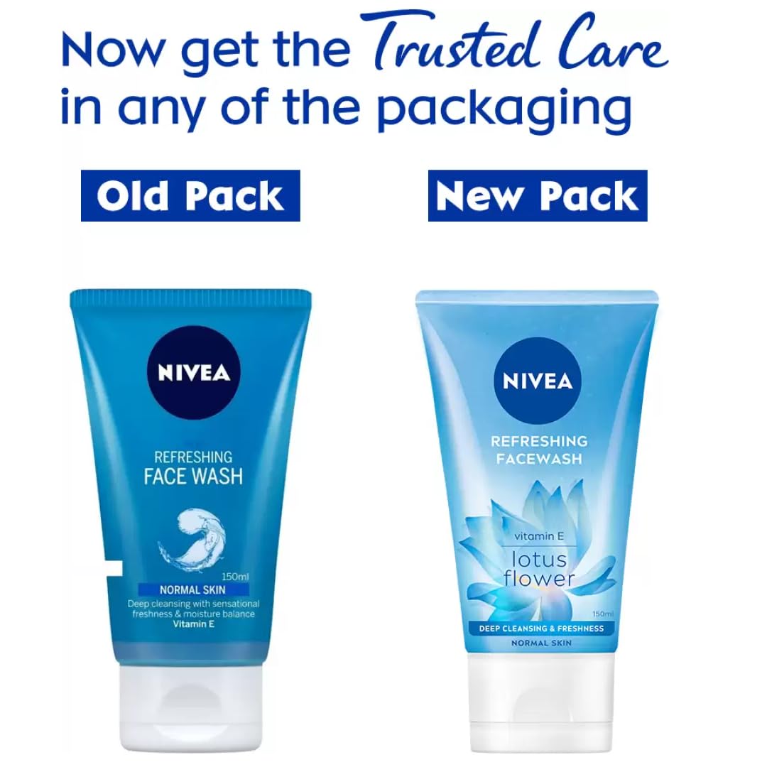 Nivea Refreshing Facewash with Vitamin E and lotus flower 150ml