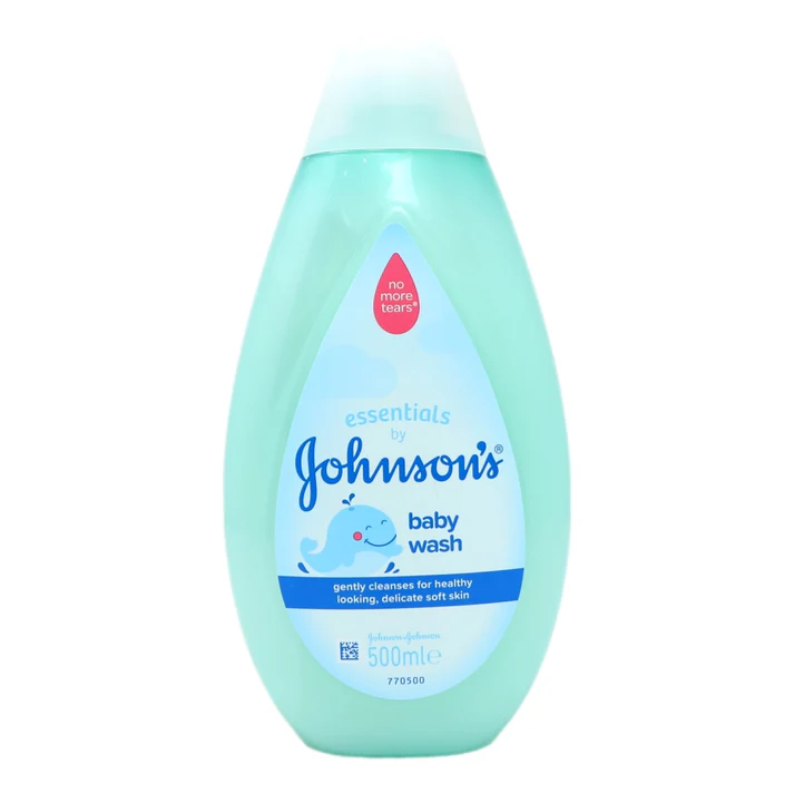 Johnsons Baby Essentials 500ml Wash turquoise bottle for gentle cleansing