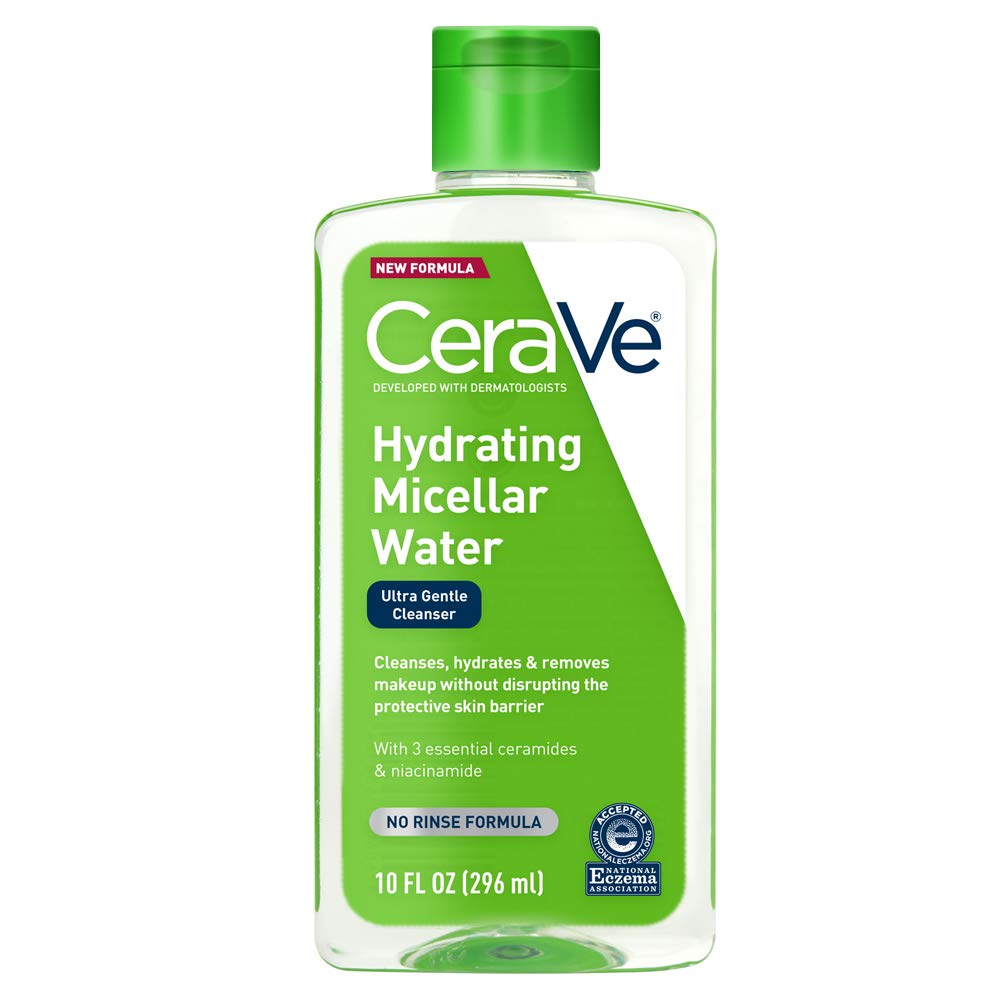 CeraVe Hydrating Micellar Water 10 fl oz bottle with green cap