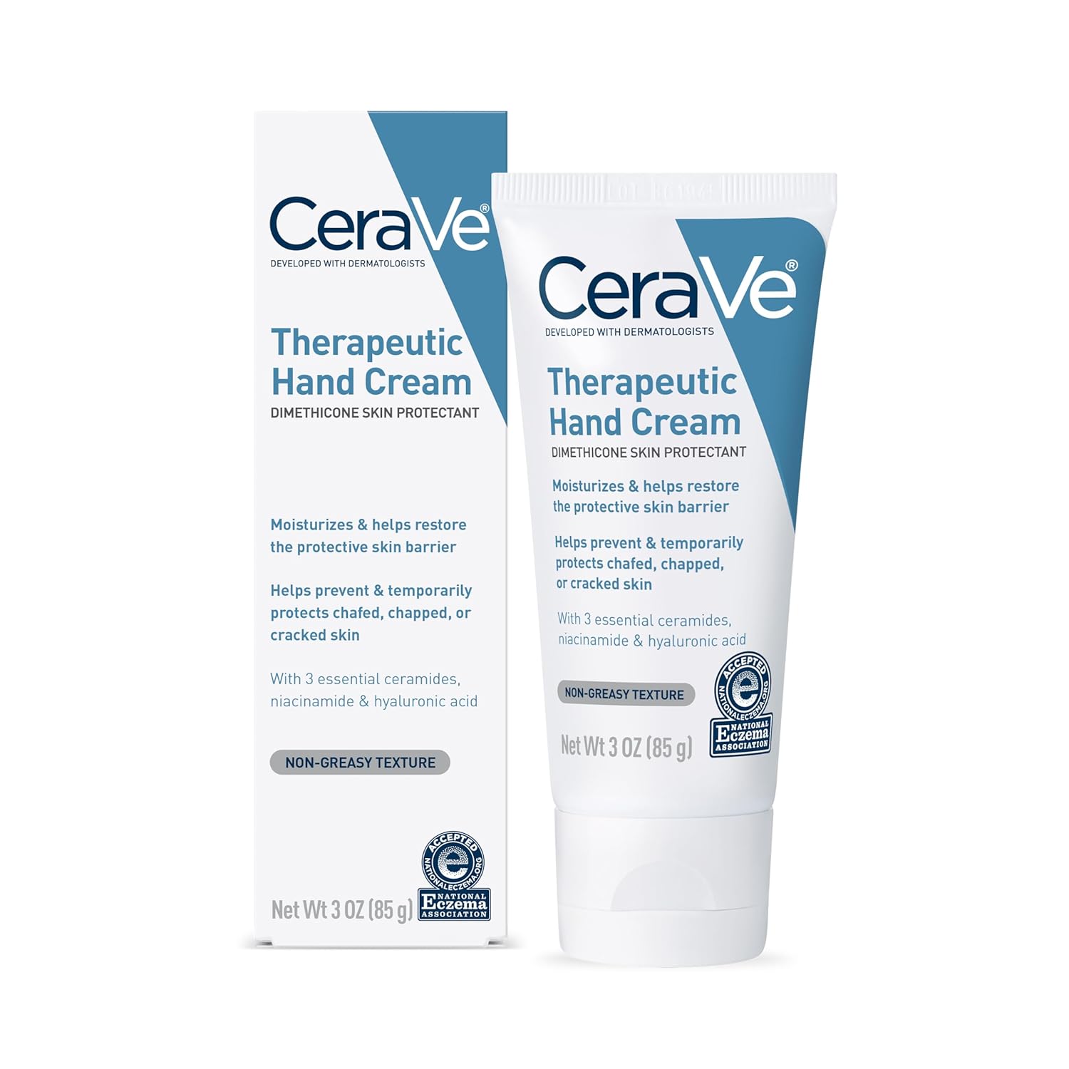 CeraVe Therapeutic Hand Cream 3 oz with dimethicone skin protectant