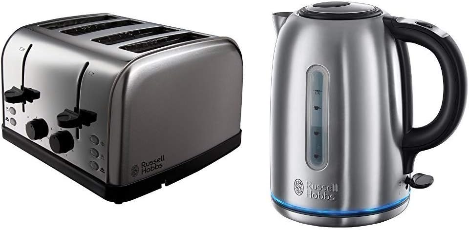 Russell Hobbs Futura brushed stainless steel 4 slice toaster