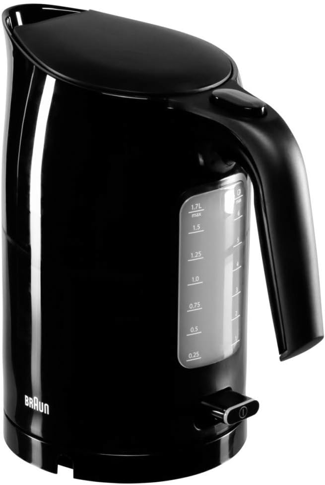 Braun WK3110 rapid boil kettle 1.7 litres black with water level window