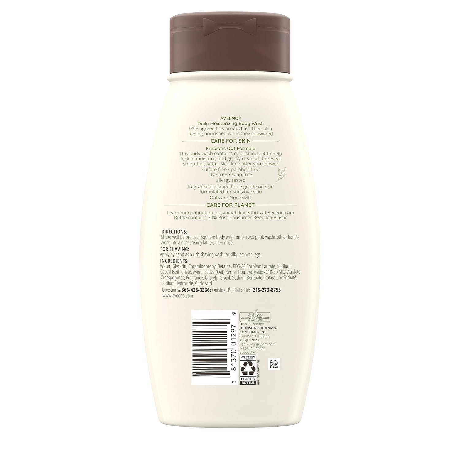 Aveeno Daily Moisturising Body Wash with Prebiotic Oat Formula sensitive skin